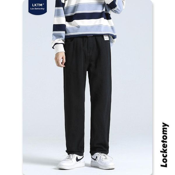 men's jeans korean style trendy loose autumn ins black fall feeling wild straight old daddy trousers, Blue
men's jeans korean style trendy loose autumn ins black fall feeling wild straight old daddy trousers, Blue