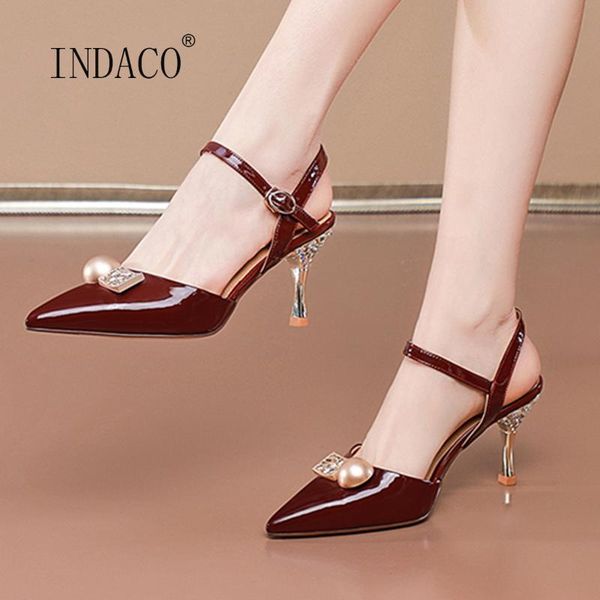 fashion summer shoes patent leather sandals women pointed toe thin heel party 7.5cm wine red apricot size 33, Black
fashion summer shoes patent leather sandals women pointed toe thin heel party 7.5cm wine red apricot size 33, Black