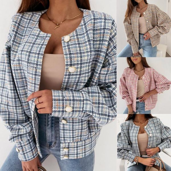 women's jackets elegant women plaid jacket fashion long sleeve print ladies autumn clothes casual cardigan coat blouse top, Black;brown
women's jackets elegant women plaid jacket fashion long sleeve print ladies autumn clothes casual cardigan coat blouse top, Black;brown