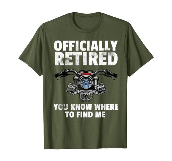 men's t-shirts officially retired tshirt men motorcycle gift motor bike, White;black
men's t-shirts officially retired tshirt men motorcycle gift motor bike, White;black