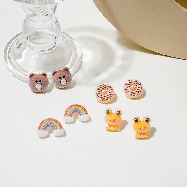 stud cartoon cute resin frog earrings donut bear rainbow girl jewelry boucle oreille femme, Golden;silver
stud cartoon cute resin frog earrings donut bear rainbow girl jewelry boucle oreille femme, Golden;silver