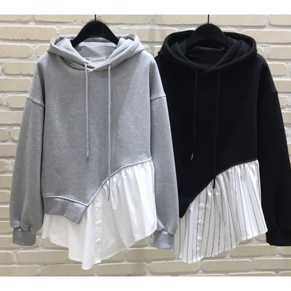 women's jackets irregular ruffles hem hoodies women loose hoody hooded hoodie sweatshirt bf pullovers grey black coat students causal w, Black;brown
women's jackets irregular ruffles hem hoodies women loose hoody hooded hoodie sweatshirt bf pullovers grey black coat students causal w, Black;brown