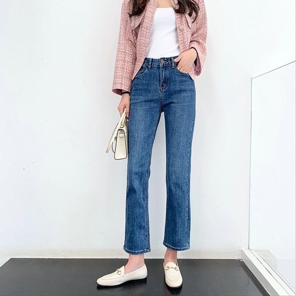 autumn winter style street casual high waist solid color stretch jeans for women, thin skinny straight-leg women women's, Blue
autumn winter style street casual high waist solid color stretch jeans for women, thin skinny straight-leg women women's, Blue