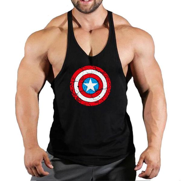 men' tank men print style gym casual sports singlet tee stringer bodybuilding vest, White;black
men' tank men print style gym casual sports singlet tee stringer bodybuilding vest, White;black