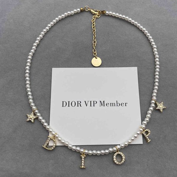 designer jewelry family's new letter pearl necklace fashion choker collar necklace star, Silver
designer jewelry family's new letter pearl necklace fashion choker collar necklace star, Silver