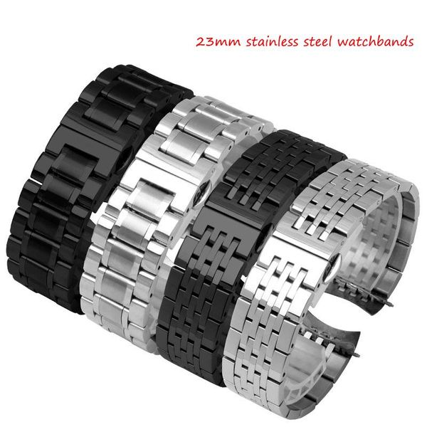 watch bands 23mm stainless steel black metal bracelet replacement strap men's wristband for, Black;brown
watch bands 23mm stainless steel black metal bracelet replacement strap men's wristband for, Black;brown