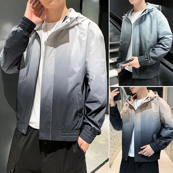 men's casual shirts fashion in spring and autumn of 2021 south korean version ruffian handsome hooded gradients brand jacket student, White;black
men's casual shirts fashion in spring and autumn of 2021 south korean version ruffian handsome hooded gradients brand jacket student, White;black