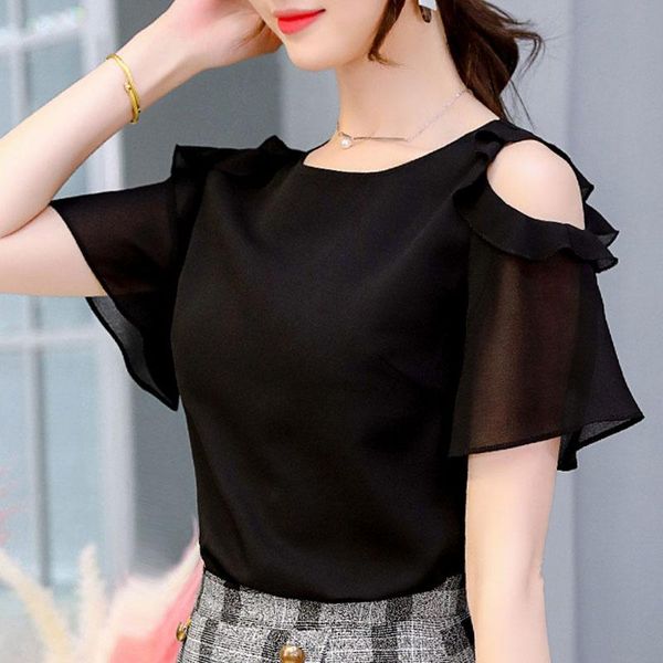 blusas mujer de moda 2021 black korean solid ruffles short chiffon o-neck flare sleeve plus size women white blouse 0503 women's blouse
blusas mujer de moda 2021 black korean solid ruffles short chiffon o-neck flare sleeve plus size women white blouse 0503 women's blouse