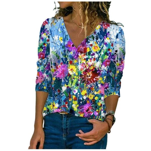 women's t-shirt 5xl oversized autumn ladies vintage floral print t shirt casual streetweaer fashion v-neck long sleeve plus size 4xl, White
women's t-shirt 5xl oversized autumn ladies vintage floral print t shirt casual streetweaer fashion v-neck long sleeve plus size 4xl, White