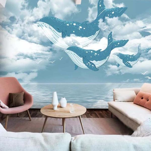 wallpapers milofi custom 3d wallpaper mural nordic ocean sky whale children's room background wall living bedroom decoration painting
wallpapers milofi custom 3d wallpaper mural nordic ocean sky whale children's room background wall living bedroom decoration painting