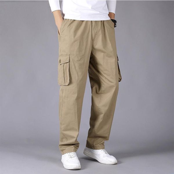 men's pants cargo trousers for men 2021 clothing sports military style brand, Black