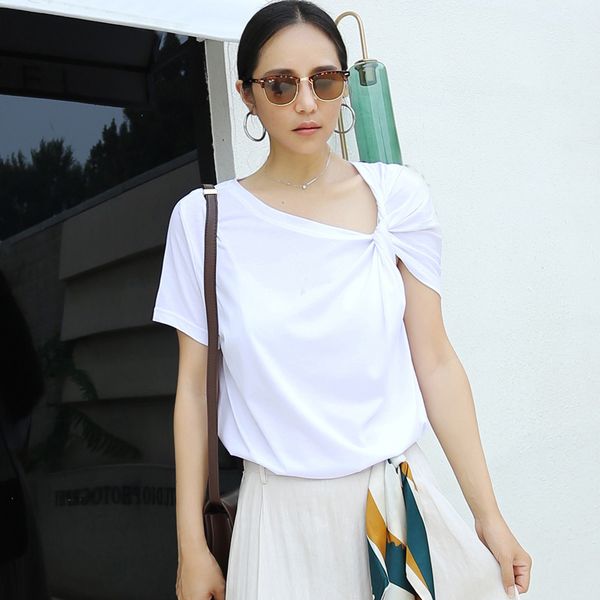 t shirt asymmetrical white shirt for women skew collar short sleeve casual t shirts female fashion clothing summer
t shirt asymmetrical white shirt for women skew collar short sleeve casual t shirts female fashion clothing summer