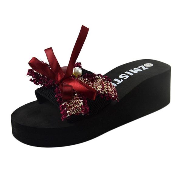 summer women slipper word drag ladies casual sandals non-slip wedge wild flowers wedges beach shoes #4. slippers, Black
summer women slipper word drag ladies casual sandals non-slip wedge wild flowers wedges beach shoes #4. slippers, Black