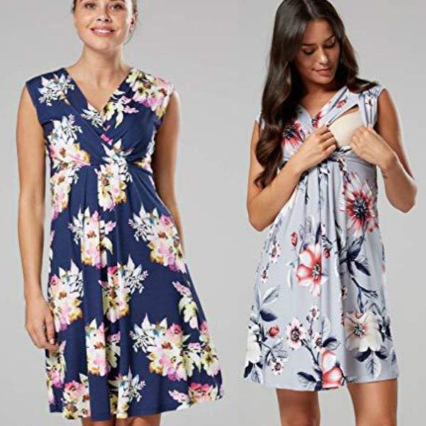 european and american women's 2021 pregnant women v-neck nursing wear loose printed maternity dress pw25 dresses, White
european and american women's 2021 pregnant women v-neck nursing wear loose printed maternity dress pw25 dresses, White