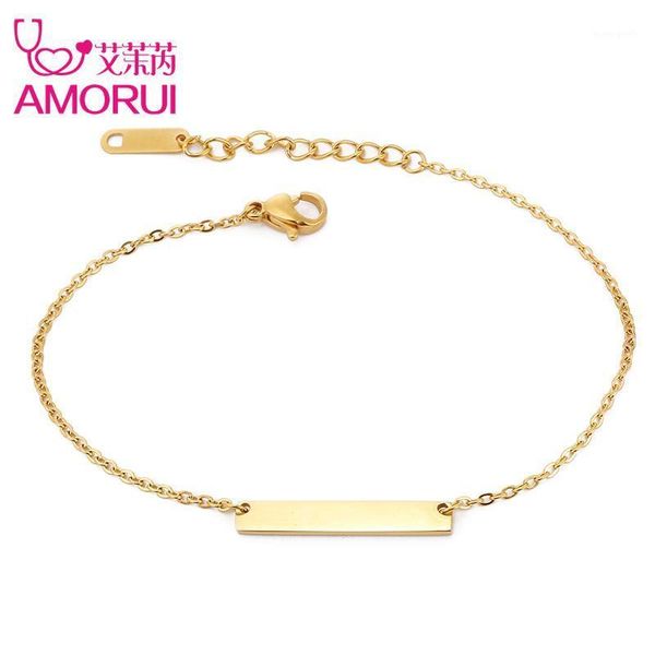charm bracelets amorui arrival women horizontal id bar bracelet stainless steel rose gold silver color for gift1, Golden;silver
charm bracelets amorui arrival women horizontal id bar bracelet stainless steel rose gold silver color for gift1, Golden;silver