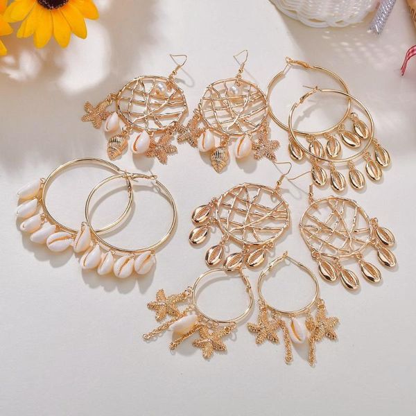 fashion bohemia seashells gold earrings for women multiple styles starfish conch pendant beach jewelry 2021 gifts hoop & huggie, Golden;silver
fashion bohemia seashells gold earrings for women multiple styles starfish conch pendant beach jewelry 2021 gifts hoop & huggie, Golden;silver