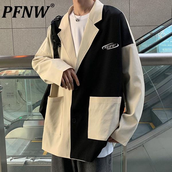 men's suits & blazers pfnw high treet suit uniform coat minority autumn casual design sense black white color hit oversized 12x1193, White;black
men's suits & blazers pfnw high treet suit uniform coat minority autumn casual design sense black white color hit oversized 12x1193, White;black
