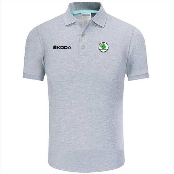summer shirt skoda brand fashion men polo cotton short sleeve shirts solid jersey tees, White;black
summer shirt skoda brand fashion men polo cotton short sleeve shirts solid jersey tees, White;black