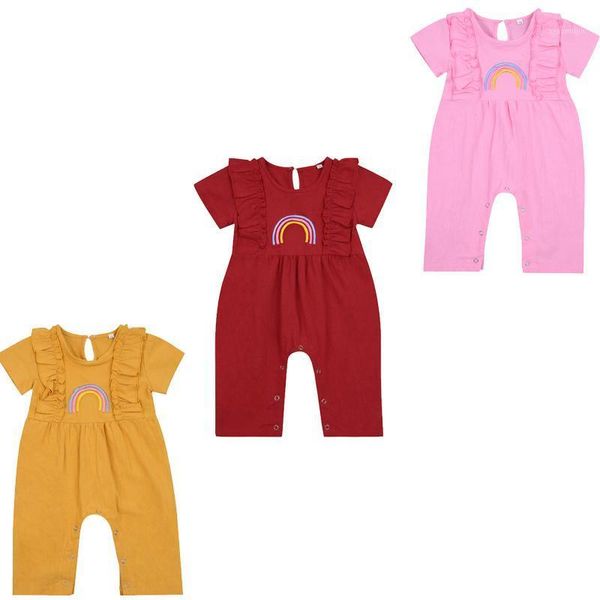 0-24m summer born baby girls boys rompers rainbow print ruffles short sleeve jumpsuits 3 colors, Blue
0-24m summer born baby girls boys rompers rainbow print ruffles short sleeve jumpsuits 3 colors, Blue