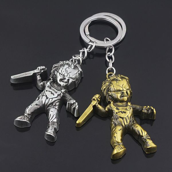 horror chucky toy pendant keychain jewelry movie bride themed key chain keyring alloy trinket gifts cute car key holder, Slivery;golden
horror chucky toy pendant keychain jewelry movie bride themed key chain keyring alloy trinket gifts cute car key holder, Slivery;golden