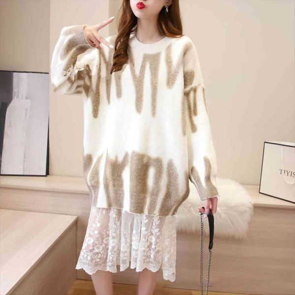 elegant green striped print oversized womens sweaters pullovers women winter o neck loose long streetwear warm outerwear, White;black
elegant green striped print oversized womens sweaters pullovers women winter o neck loose long streetwear warm outerwear, White;black