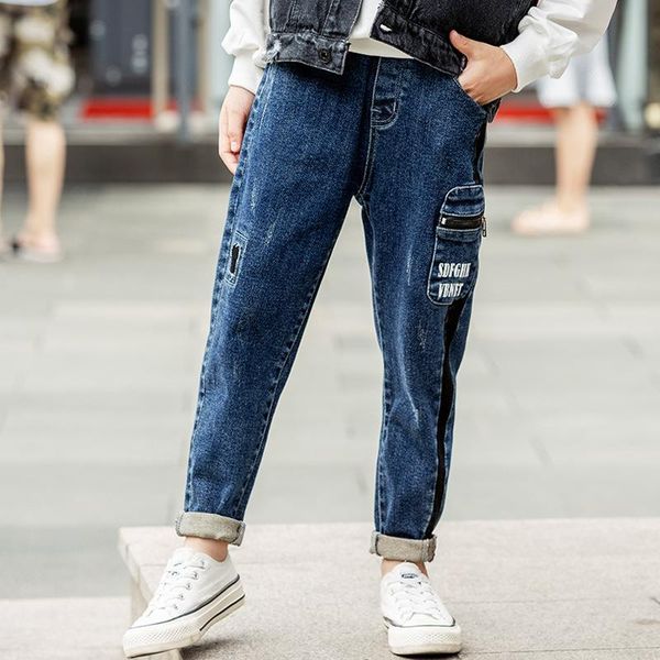 jeans boys 2021 pockets patchwork stripe cowboy pants for boy kids fashion denim harem mid waist children 4-14y, Blue
jeans boys 2021 pockets patchwork stripe cowboy pants for boy kids fashion denim harem mid waist children 4-14y, Blue