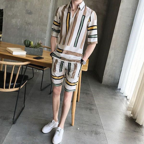 men's tracksuits summer ice silk short sleeve shirt set casual trend v-neck shorts, Gray
men's tracksuits summer ice silk short sleeve shirt set casual trend v-neck shorts, Gray