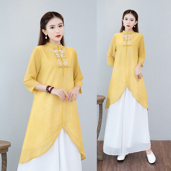 luxury casual dresses summer zen women's improved hanfu cheongsam chiffon drs set chine style two-piece tea suit, Black;gray
luxury casual dresses summer zen women's improved hanfu cheongsam chiffon drs set chine style two-piece tea suit, Black;gray