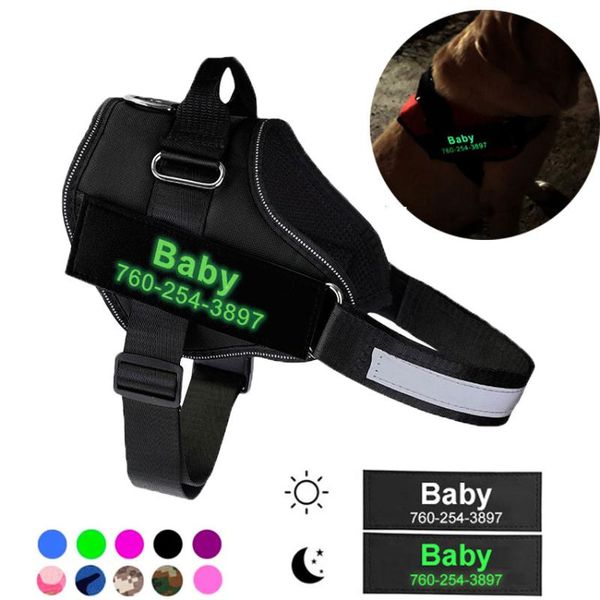 reflective dog harness personalized glowing pet vest for small large with customized patch walking supplies collars & leashes
reflective dog harness personalized glowing pet vest for small large with customized patch walking supplies collars & leashes