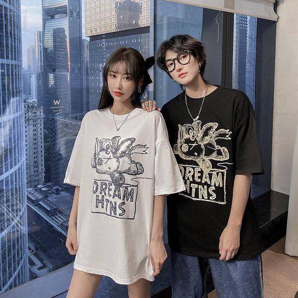 hip hop t shirt women cartoon letter print harajuku oversized t-shirts casual cotton short sleeve tees fashion woman tshirt women's t-, White
hip hop t shirt women cartoon letter print harajuku oversized t-shirts casual cotton short sleeve tees fashion woman tshirt women's t-, White