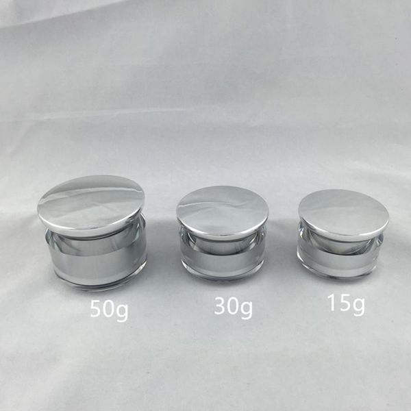 wholesale 15g/30g/50g high-grade acrylic empty cream jar container bright gold/silver bottle cosmetic packing storage bottles & jars
wholesale 15g/30g/50g high-grade acrylic empty cream jar container bright gold/silver bottle cosmetic packing storage bottles & jars