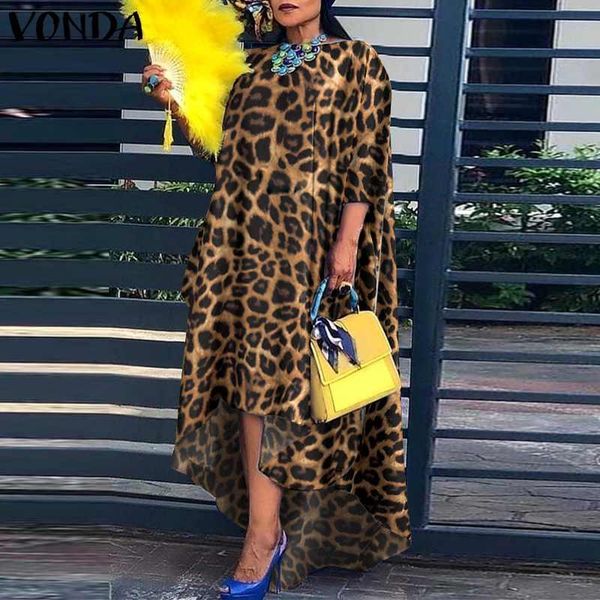 casual dresses vonda 3 colors women o neck asymmetric hem pleated dress 3/4 sleeve vintage leopard print long maxi 5xl vestidos, Black;gray
casual dresses vonda 3 colors women o neck asymmetric hem pleated dress 3/4 sleeve vintage leopard print long maxi 5xl vestidos, Black;gray
