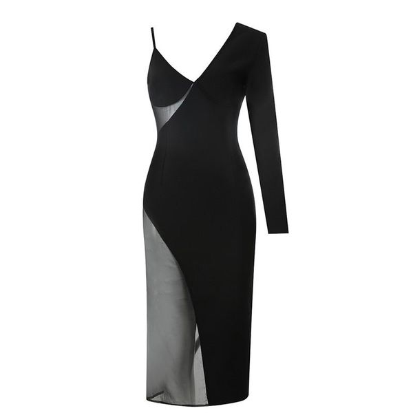 casual dresses black one shoulder long sleeve lace bandage dress women winter evening party, Black;gray
casual dresses black one shoulder long sleeve lace bandage dress women winter evening party, Black;gray