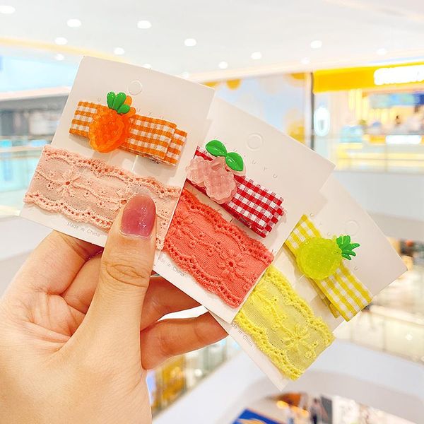 hair accessories 2 pcs/set children cute carrot fruit rectangular lace ornament clips girls lovely sweet hairpins kids, Slivery;white 
hair accessories 2 pcs/set children cute carrot fruit rectangular lace ornament clips girls lovely sweet hairpins kids, Slivery;white