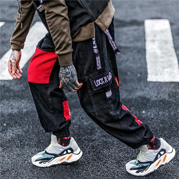 men's pants cargo harem harajuku tactical baggy punk streetwear casual trousers hip hop winter patchwork block sweatpant fashion, Black
men's pants cargo harem harajuku tactical baggy punk streetwear casual trousers hip hop winter patchwork block sweatpant fashion, Black