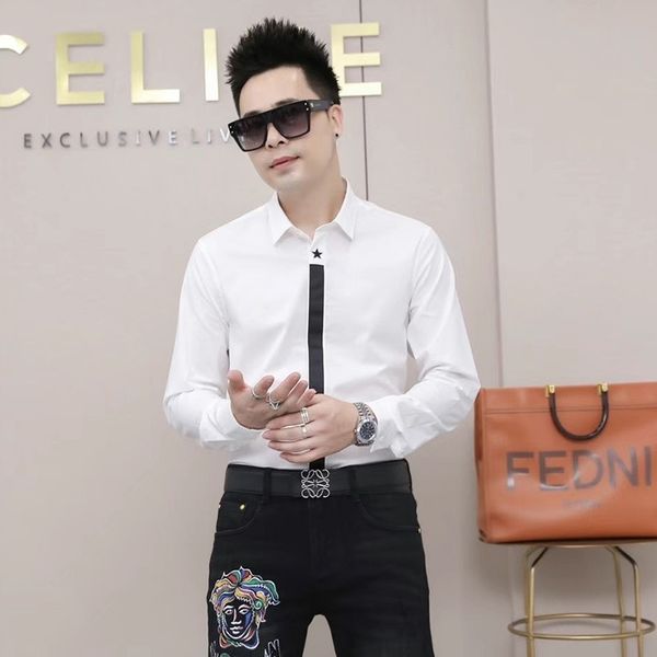 qinnu 2021 autumn and winter new tencel cotton non iron high-end solid color long sleeve tb embroidered men's shirt, White;black
qinnu 2021 autumn and winter new tencel cotton non iron high-end solid color long sleeve tb embroidered men's shirt, White;black