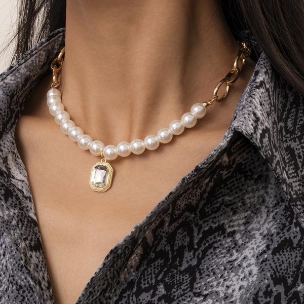 pendant necklaces jewelry elegant temperament imitation pearl stitching clavicle chain female retro simple single layer round bead necklace, Silver
pendant necklaces jewelry elegant temperament imitation pearl stitching clavicle chain female retro simple single layer round bead necklace, Silver