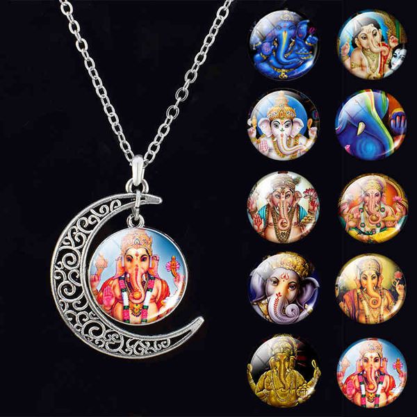 2021 new pendant necklaces cabochon glass crescent moon clavicle chain necklace india religion women god brahma lord shiva vishnu, Silver
2021 new pendant necklaces cabochon glass crescent moon clavicle chain necklace india religion women god brahma lord shiva vishnu, Silver