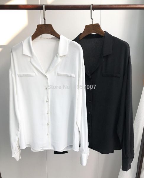 elfstyle silk notched neck blouse - 2021 spring summer women white/black shirt women's blouses & shirts
elfstyle silk notched neck blouse - 2021 spring summer women white/black shirt women's blouses & shirts