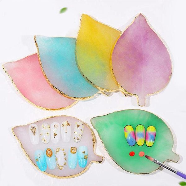 nail art kits fashion agate slices leaf shape resin painting gel polish palette display plate
nail art kits fashion agate slices leaf shape resin painting gel polish palette display plate