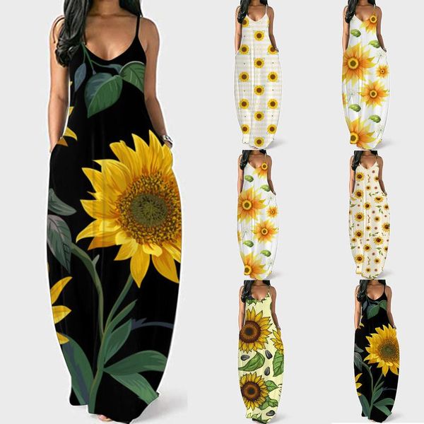 casual dresses long dress women plus size print o-neck pockets sleeveless maxi vestido de mujer robe femme longue, Black;gray
casual dresses long dress women plus size print o-neck pockets sleeveless maxi vestido de mujer robe femme longue, Black;gray