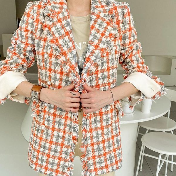 women's jackets luxury woven tweed winter jacket casacas para mujer invierno 2021 long sleeve plaid women casaco, Black;brown
women's jackets luxury woven tweed winter jacket casacas para mujer invierno 2021 long sleeve plaid women casaco, Black;brown