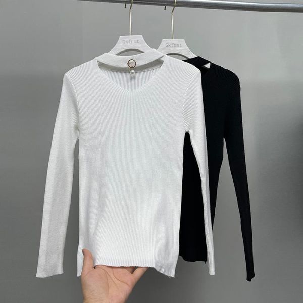 women's sweaters autumn winter sweater women knitted ribbed sequins pullover long sleeve v-neck jumper soft warm pull femme hollow out, White;black
women's sweaters autumn winter sweater women knitted ribbed sequins pullover long sleeve v-neck jumper soft warm pull femme hollow out, White;black