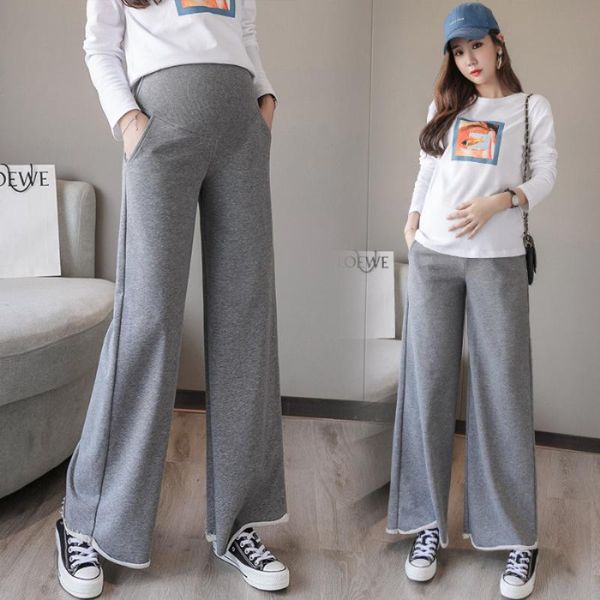 maternity pants spring and autumn wear loose wide leg cotton leggings trousers nine points bottoms, White
maternity pants spring and autumn wear loose wide leg cotton leggings trousers nine points bottoms, White