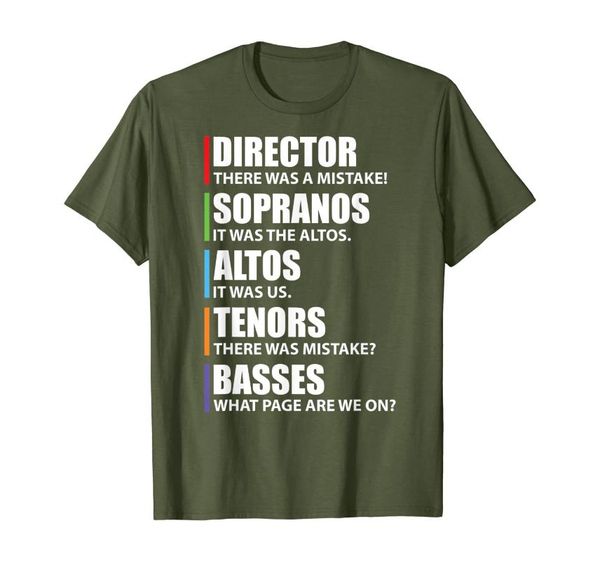 men's t-shirts music choir singer sopranos altos tenor basses fun t-shirt, White;black