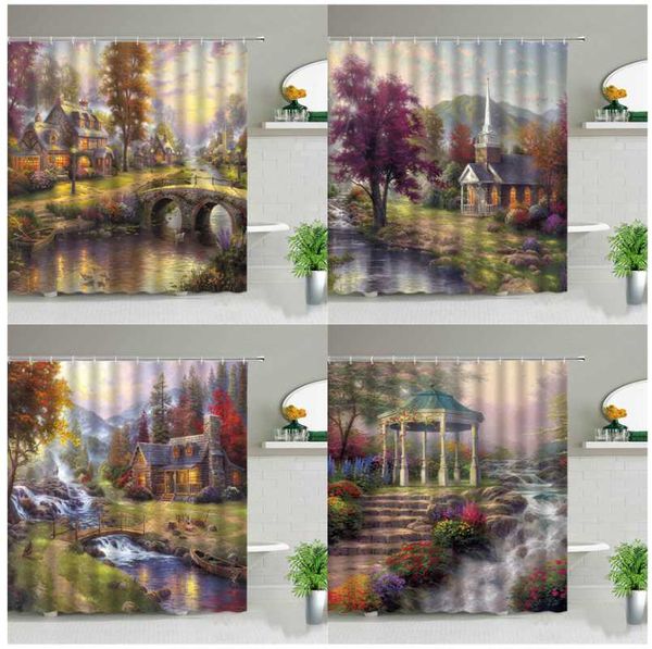 shower curtains waterproof retro oil painting landscape bath curtain garden waterfall scenery bathroom decor polyester fabric
shower curtains waterproof retro oil painting landscape bath curtain garden waterfall scenery bathroom decor polyester fabric