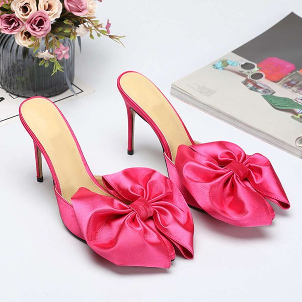 summer sandals pointed bow flower high heels personality lazy people pedal women's sho, Black
summer sandals pointed bow flower high heels personality lazy people pedal women's sho, Black