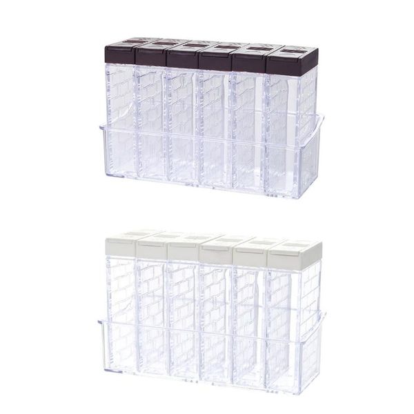 storage bottles & jars 6pcs/set salt and pepper shakers spice box plastic transparent condiment jar container with lid for camping
storage bottles & jars 6pcs/set salt and pepper shakers spice box plastic transparent condiment jar container with lid for camping