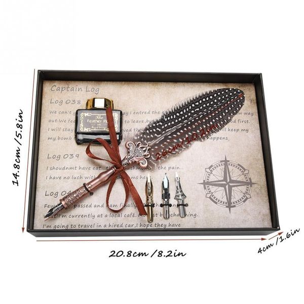 fountain pens retro classical pen feather dip ink bottle set stationery gift box for birthday
fountain pens retro classical pen feather dip ink bottle set stationery gift box for birthday
