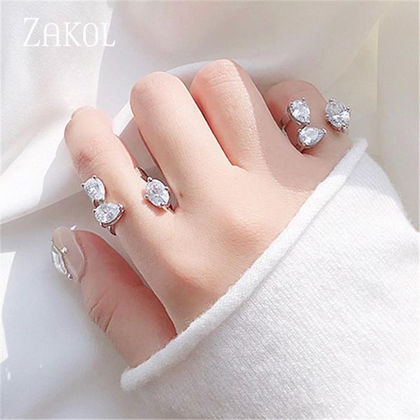 cluster rings zakol 2021 arrival water drop shape cubic zircon adjustable opening for women girl fashion jewelry gift fsrp2226, Golden;silver
cluster rings zakol 2021 arrival water drop shape cubic zircon adjustable opening for women girl fashion jewelry gift fsrp2226, Golden;silver